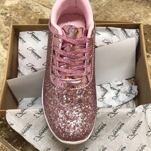 Shiny pink walking/tennis shoes